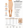 thumbnail image 6 of Women's High Waist Knee Length Pencil Skirt, Techno Crepe Classic Office Style, 6 of 6
