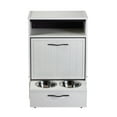 thumbnail image 5 of New Age Pet ECOFLEX Brea Dog Food Pantry in Antique White, Two 32 oz Bowl Design and Storage, 5 of 17