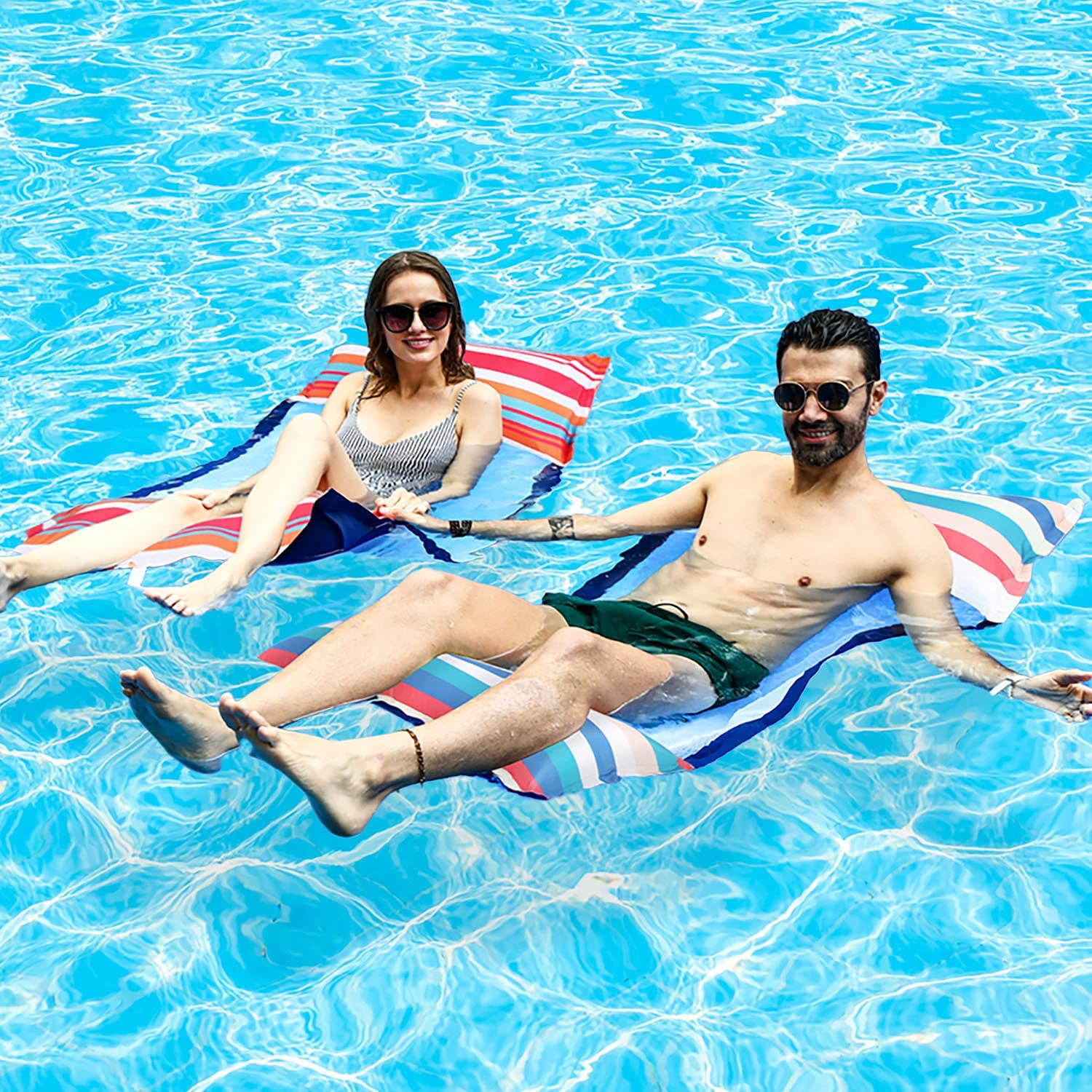 Inflatable Pool Hammock Pool Floats For Adults Swimming  Lounge Chair Drifter 