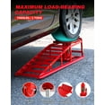 thumbnail image 4 of 2 Pack Heavy Duty 5 Ton Hydraulic Car Ramps with Adjustable 9.3-14 Inch Height, Low Profile Service Ramps for Trucks, SUVs, Trailers, Oil Changes,11,060 lbs Capacity, 4 of 6