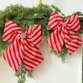 thumbnail image 1 of Lazo Navideño Rojo de Tela Preatado para Guirnalda y Decoración Exterior de 30X30Cm | Decoración para Otoño, Invierno y El Día de San Esteban | Ligero (46G) - Wym250829001L, 1 of 6