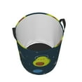 thumbnail image 3 of Goofa Avocado in Space Printed Circular Hamper,Laundry Basket with Handles,Storage Baskets Foldable,Large Capacity Laundry Hamper-Small, 3 of 8