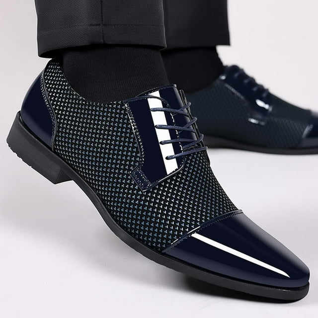LSLJS Chaussures en Cuir pour Hommes, Chaussures Décontractées à Bout Pointu Confortables en Cuir pour Hommes Chaussures Décontractées