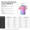 thumbnail image 7 of Disketp Men's Hawaiian Colorful Glitters Print Shirts Button Down Holiday Beach Shirts-Small, 7 of 7