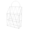 thumbnail image 1 of DOLITY File Holder Metal Organizer, Rack Holder,Storage Basket for ,Books, Newspapers White, 1 of 8