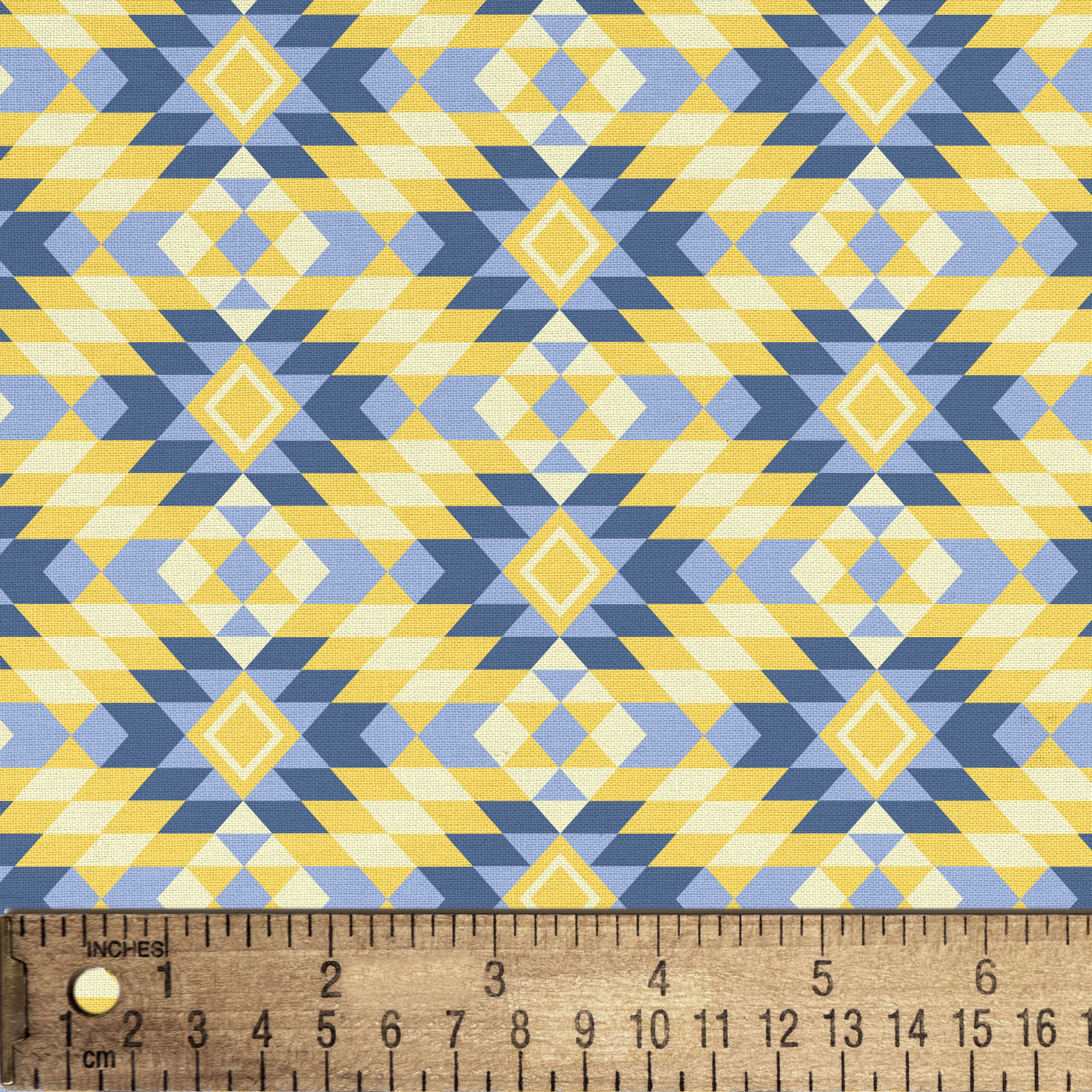 1 Yard 100% Cotton Killim Pattern, Yellow, 44" Wide for Quilting & Sewing by David Textiles