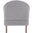 thumbnail image 6 of Accent Chair with Ottoman Set, Modern Linen Button-Tufted Upholstered Lounge Chair with Footrest Comfortable Armchair with Solid Wood Legs Leisure Single Sofa Chair for Living Room, Gray, 6 of 7