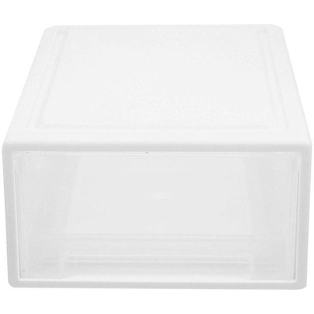 1 Pc Plastic Storage Box Underwear Container Drawer Style Storage Case (White)
