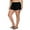 Black, variant on Women Plus Size Swim Shorts Drawstring Boyleg Swimsuits Bottoms Board Shorts