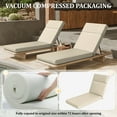 thumbnail image 2 of Snubbull Outdoor Chaise Lounge Cushions, with High-Density Foam, Ties Waterproof & Fade Resistant for Lawn and Pool Lounge Chairs, 72x21x4 inch, Cream, 2 of 6