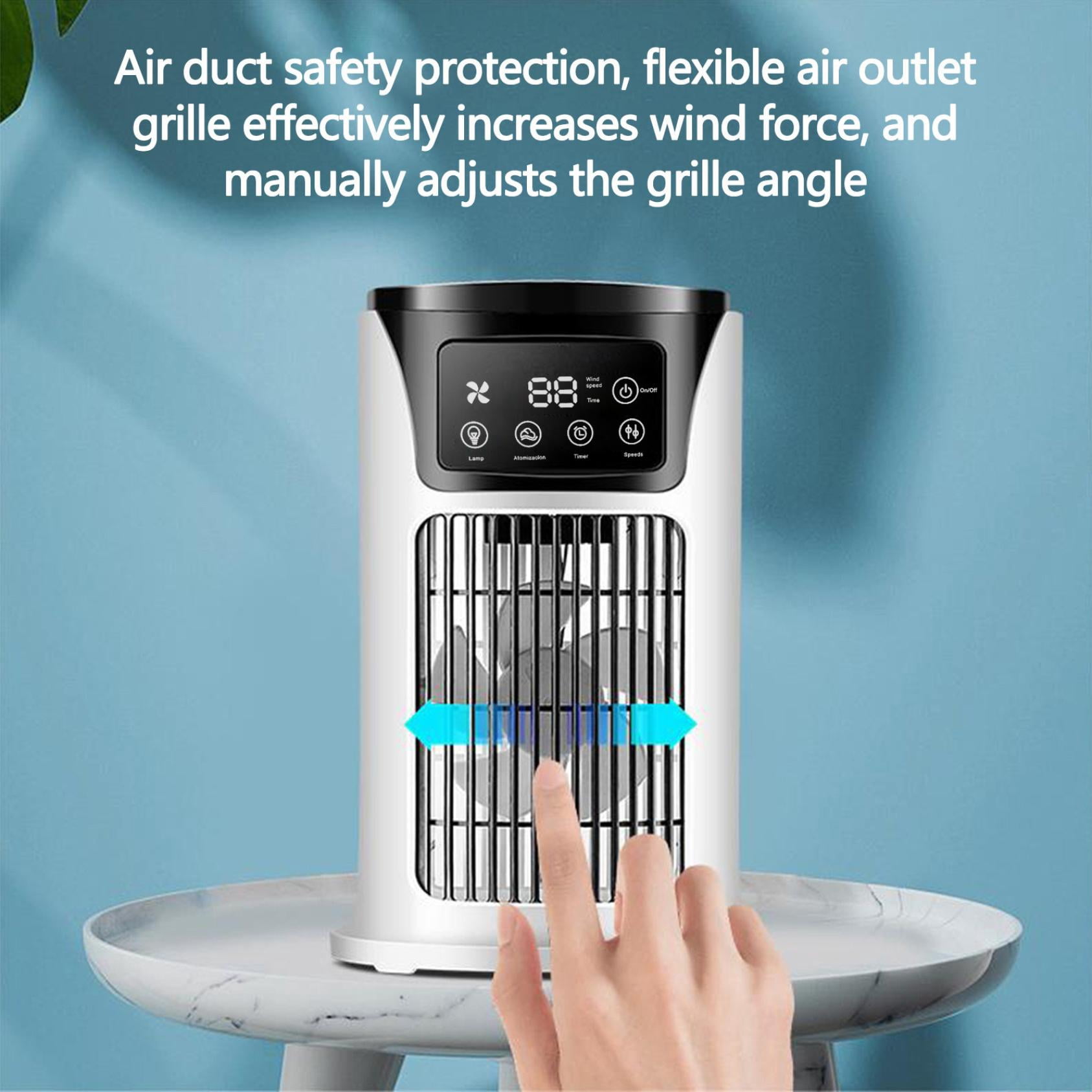 Fnyoxu Portable Air Conditioner, Personal Evaporative Air Cooler with 5 Wind Speeds, Touch Screen Mini AC Unit Fan for Room, Desk, Tent, Bedroom, Car, RV, and Camping