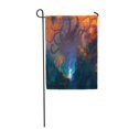 thumbnail image 1 of SIDONKU Watercolor Magician Summoning Ghostly Demon Sorcerer Casts Spell His Garden Flag Decorative Flag House Banner 28x40 inch, 1 of 1
