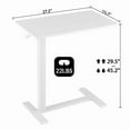 thumbnail image 2 of 【Fall Deals】Overbed Bedside Table with Wheels, Mobile Standing Stand Up Rolling Laptop PC, Adjustable Height Tray, Side Computer Workstation for Home Use, 2 of 8