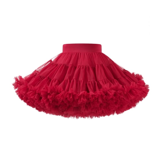 XXWXYD Girls Pleated Tu𝗍u Skirt Multi Layer Fluff𝗒 Tulle Ballet Pettiskirt Princess Par𝗍y Dress Up Short Skirt Birthday Costum𝖾 Flared Dance Wear Toddler