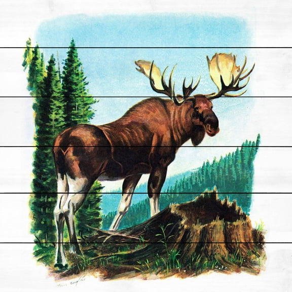 Marmont Hill "Twig Eater" Painting Print on White Wood