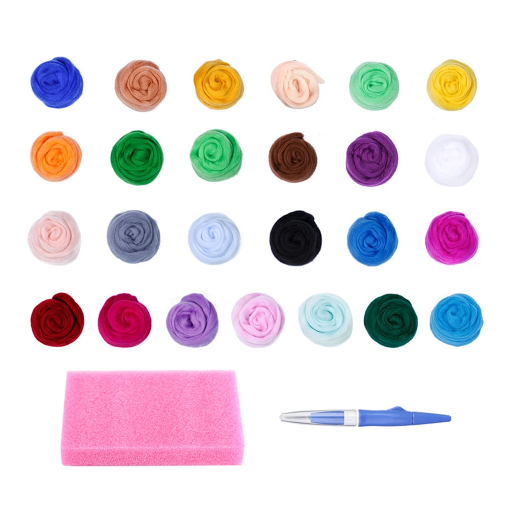 7/8/9/10 Color Needle Felting Supplies with Wool Felt Needle Tool Craft Wool Felted Set for Beginner Wool Felting Craft