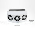 thumbnail image 3 of XIAOLE Newest Solar Powered Car Ventilator, Solar Powered Car Exhaust Fan, Car Radiator, Eliminate The Peculiar Smell Inside The Car and Can Be Used for General Types of Cars (White), 3 of 9