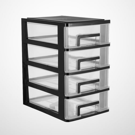 SOPOTUTU Organizer Box with Drawer, Plastic Makeup Storage Container for Neat and Orderly Vanity Organization