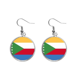 thumbnail image 1 of La bandera nacional de las Comoras África país Pendientes pendientes de plata colgantes joyas señora Unbranded M, 1 of 3