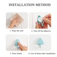 thumbnail image 5 of 5pcs Adhesive Hooks Cute Key Hooks Double-sided Adhesive Square Key Placement Classification For Entryway Door Bathroom Kitchen, 5 of 5