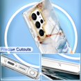 thumbnail image 6 of Tarise for Samsung Galaxy S23 Ultra 5G Phone Case, [Wireless Charging] Shockproof Drop Proof Rugged Hybid Back Cover with TPU Impact Resistant Bumper for Samsung S23 Ultra 6.8" (2023), Blue Marble, 6 of 7
