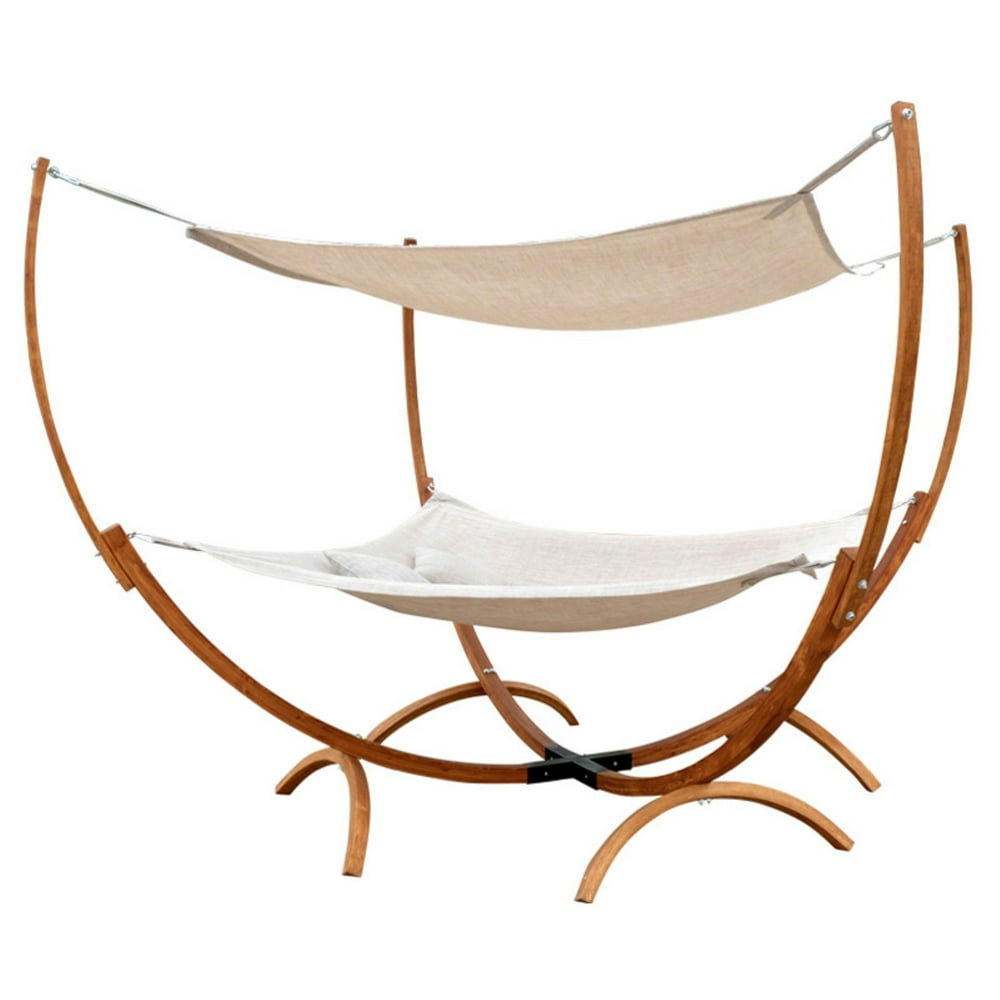 Leisure Season Square Double Hammock with Stand and Canopy Walmart