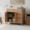 thumbnail image 6 of YINGYING 36" Bathroom Vanity with Solid Wood Frame, Bathroom Vanities with  2 Soft Close Doors &  Adjustable Shelf Freestanding Bathroom Storage Cabinet, 6 of 13