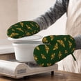 thumbnail image 3 of Cauagu Hohey Bee Print Oven Mitts 2 Piece Set,BBQ Gloves Grilling Gloves Kitchen Silicone Oven Gloves Heat Resistant Oven Mitts for Barbecue Cooking & Baking, 3 of 6