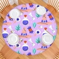thumbnail image 2 of Halloween Elasticized Round Tablecloth - 44 Inch Stretch Table Cover for Dining Kitchen Party, Wrinkle Resistant Fabric, 2 of 6