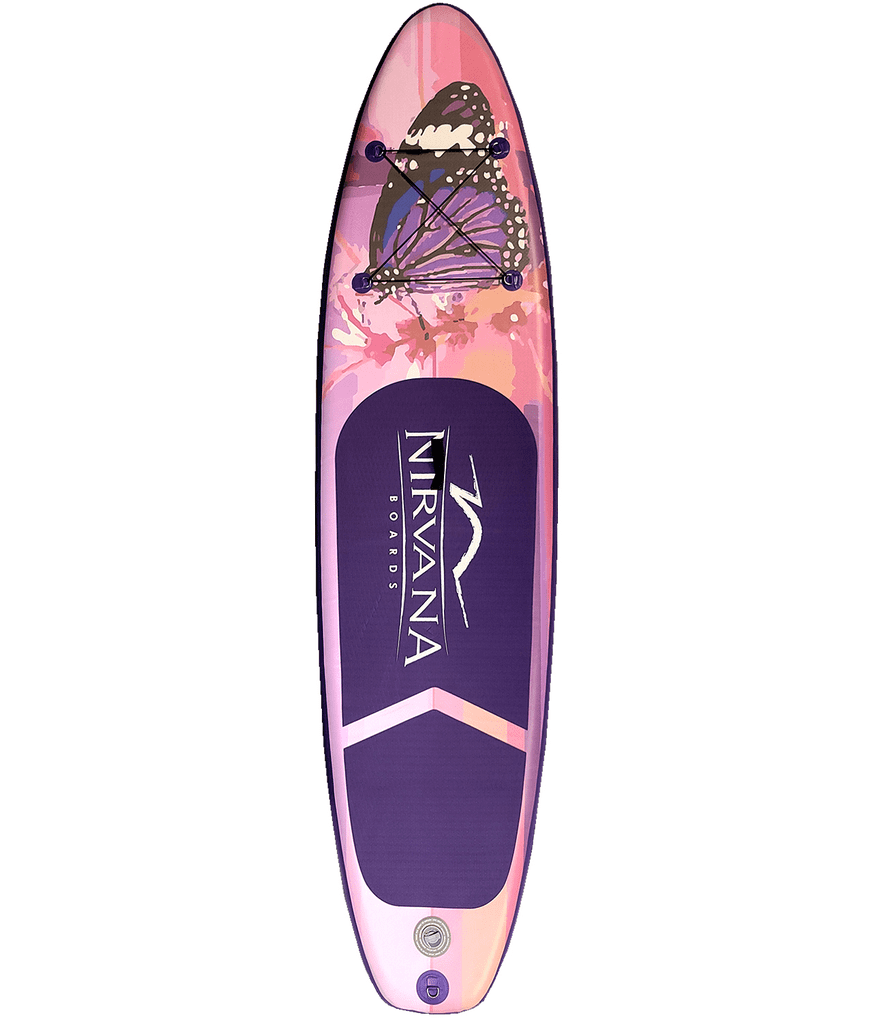 Nirvana SUP Board Inflatable Paddle Board Butterfly 10' Purple for Girls 
