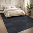 thumbnail image 3 of ODIKA 8'x10' Blue Gray Modern Geometric Blocks Washable Area Rug Abstract Square Pattern Design with Curved Lines for Living Room, Under Sectional, Family , Durable, Non-Slip, 3 of 7