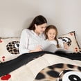 thumbnail image 4 of Erosebridal Leopard Print 8 Ball Playing Card Print Full Size Comforter Sets, Sports Monogram Bedding Sets for Kids Boys and Girls, Black Reversible 3-Piece, 1 Comforter and 2 Pillowcases, 4 of 6