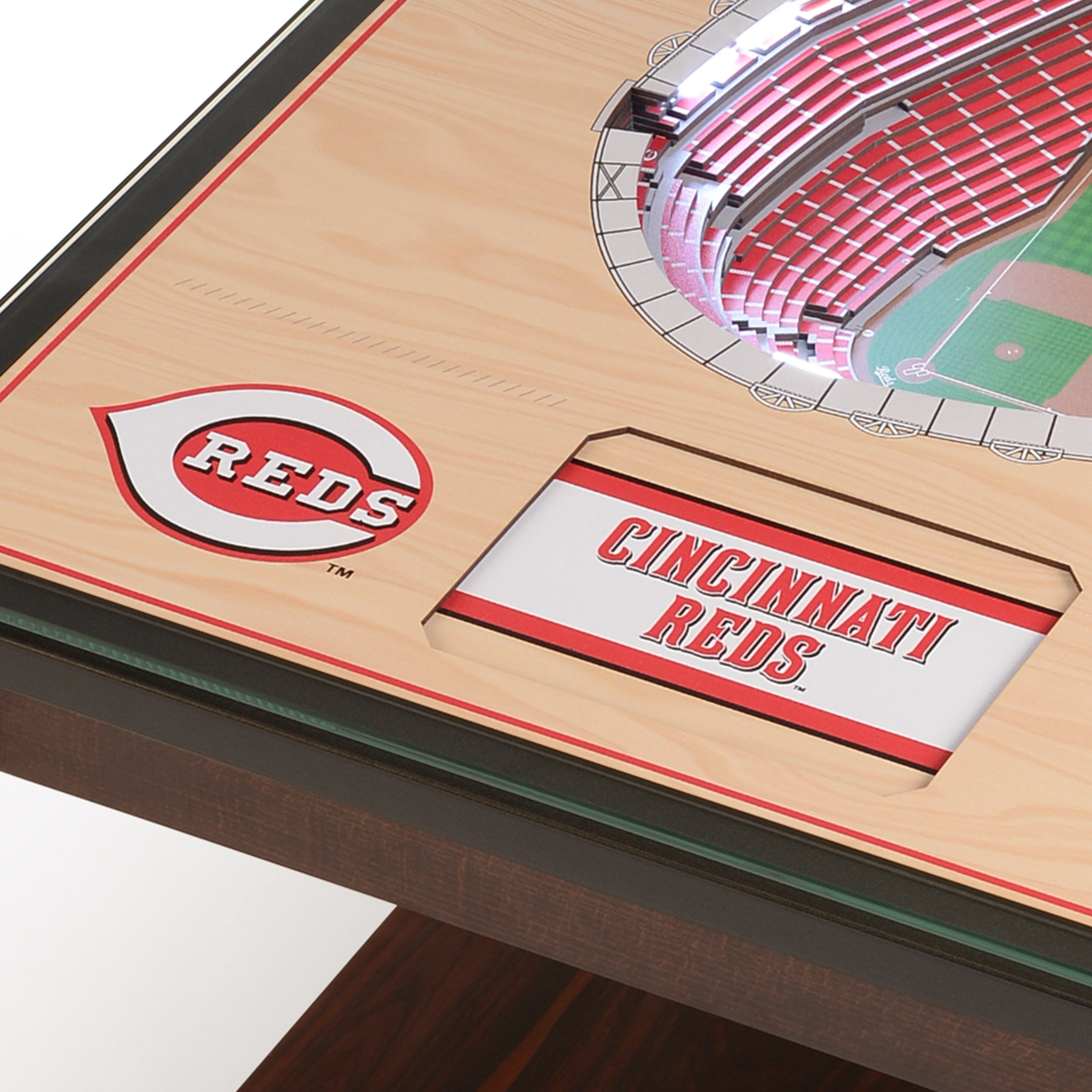 Cincinnati Reds 25-Layer StadiumViews Lighted End Table
