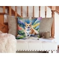 thumbnail image 3 of Corgi Spring Path Throw Pillow 14 in x 14 in, 3 of 4