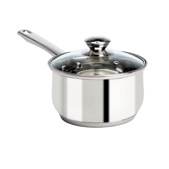 2 Quart Stainless Steel Cooking Pot with Tempered Lid Induction Safe Cookware