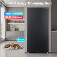 thumbnail image 5 of iceBlue 15.6 Cu. Ft. Black Stainless Steel Side-by-Side Refrigerator - Independent Left Freezer & Right Fridge Temperature Control, 5 of 12