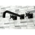 thumbnail image 2 of Kingston Brass KS6050DX Concord Two-Handle 3-Hole Wall Mount Roman Tub Faucet in Matte Black, 2 of 7