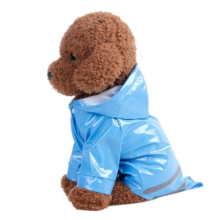 Pet Dog Hooded Raincoat Pet Waterproof Puppy Dog Jacket Outdoor (Best Dog Coat For Boston Terrier)