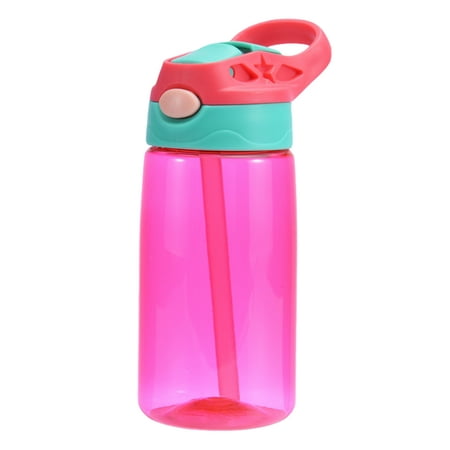 

16.2oz 480ml Children Kids Water Bottle With Straw Plastic Drinking Cup Portable Sports Student School Suction Cup BPA Free Leak Proof