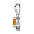 thumbnail image 2 of 14k White Gold Citrine Diamond Pendant, 2 of 3