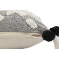 thumbnail image 4 of LR Home Gray Zeal Pom Throw Pillow, 4 of 10