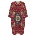 thumbnail image 5 of Red Floral Persian Rug Sleepshirts For Sleeping Travels Loose Sleepdress Pajama Dress Soft Nightdress Sleepwear, 5 of 7