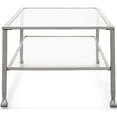 thumbnail image 7 of Pemberly Row Modern / Contemporary Maddox Glass and Metal Coffee Table Silver, 7 of 7