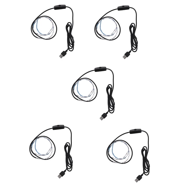5X Barra de Luz de Desinfección Germicida UVC 5V Lámpara Bactericida Ácaros Tiras de Luz Tira de Luz LED 50X1cm
