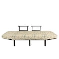 thumbnail image 3 of Vintage Airplane Futon Couch, Transportation Vacation Themed Hand Drawn Commercial Airplane Silhouettes, Daybed with Metal Frame Upholstered Sofa for Living Dorm, Loveseat, Multicolor, by Ambesonne, 3 of 4