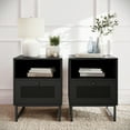 thumbnail image 3 of Flash Furniture Malaki 17"W x 19"D Accent Table Black 2/Set (2EVST4043ZZBLK), 3 of 14