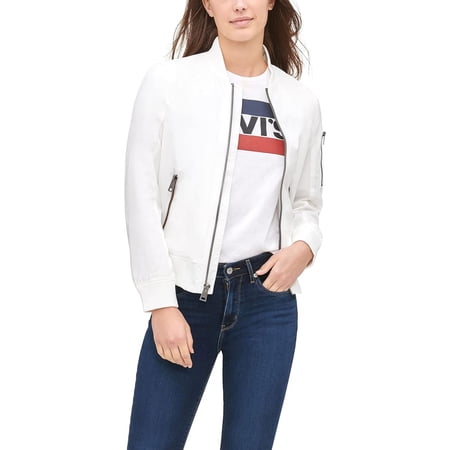 Levi's Women's Melanie Bomber Jacket (Standard & Plus Sizes) Medium White