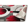 Well Woven Ruby Yolo Modern Contemporary Red Grey Abstract Shape 2' x 7 ...