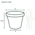 thumbnail image 2 of Bloem Terra 12" Round Plastic Planter with Drainage Holes - Indoor/Outdoor, 2 Gallon Capacity, Lightweight Garden Pot, Basil, 4-Pack, 2 of 7
