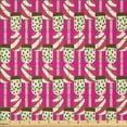 thumbnail image 2 of Ambesonne Retro Fabric by the Yard Microfiber, Flavored Popsicles Ice Cream, 3 Yards, Hot Pink Cream and Chocolate, 2 of 2